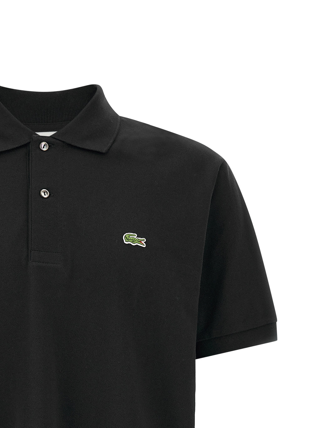 Lacoste Black Cotton Polo Shirt
