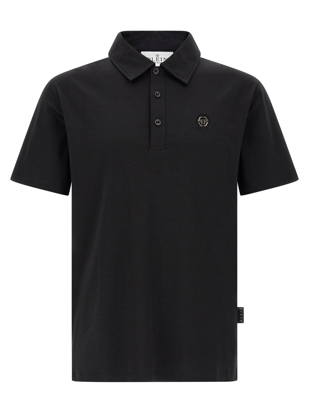 Philipp Plein Black Cotton Polo Shirt