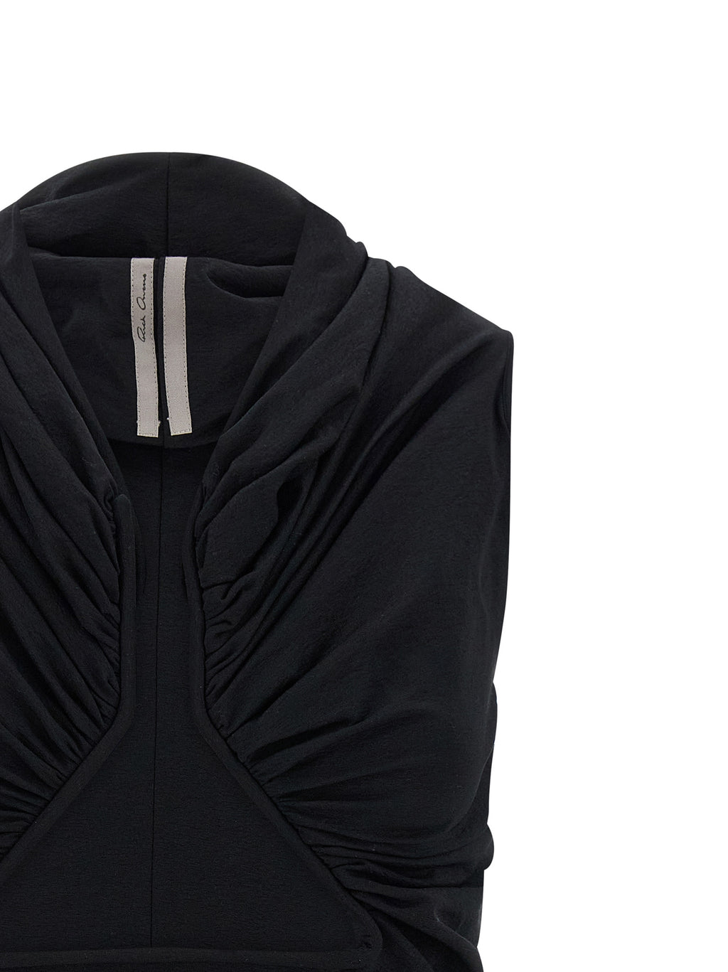 Rick Owens Black Cotton Tank Tops