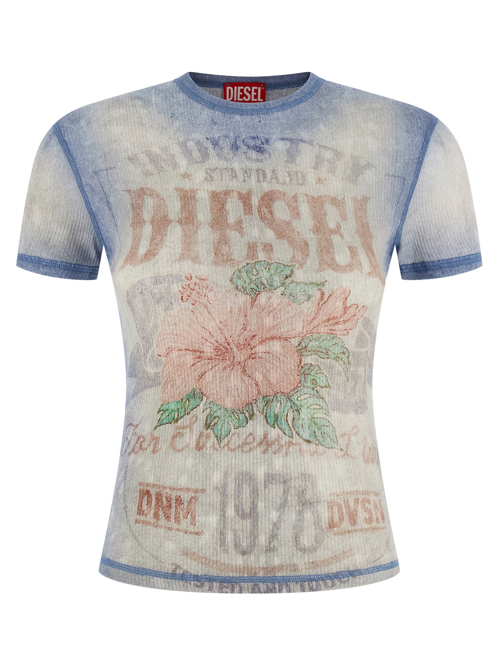 Diesel Blue Cotton T-Shirt