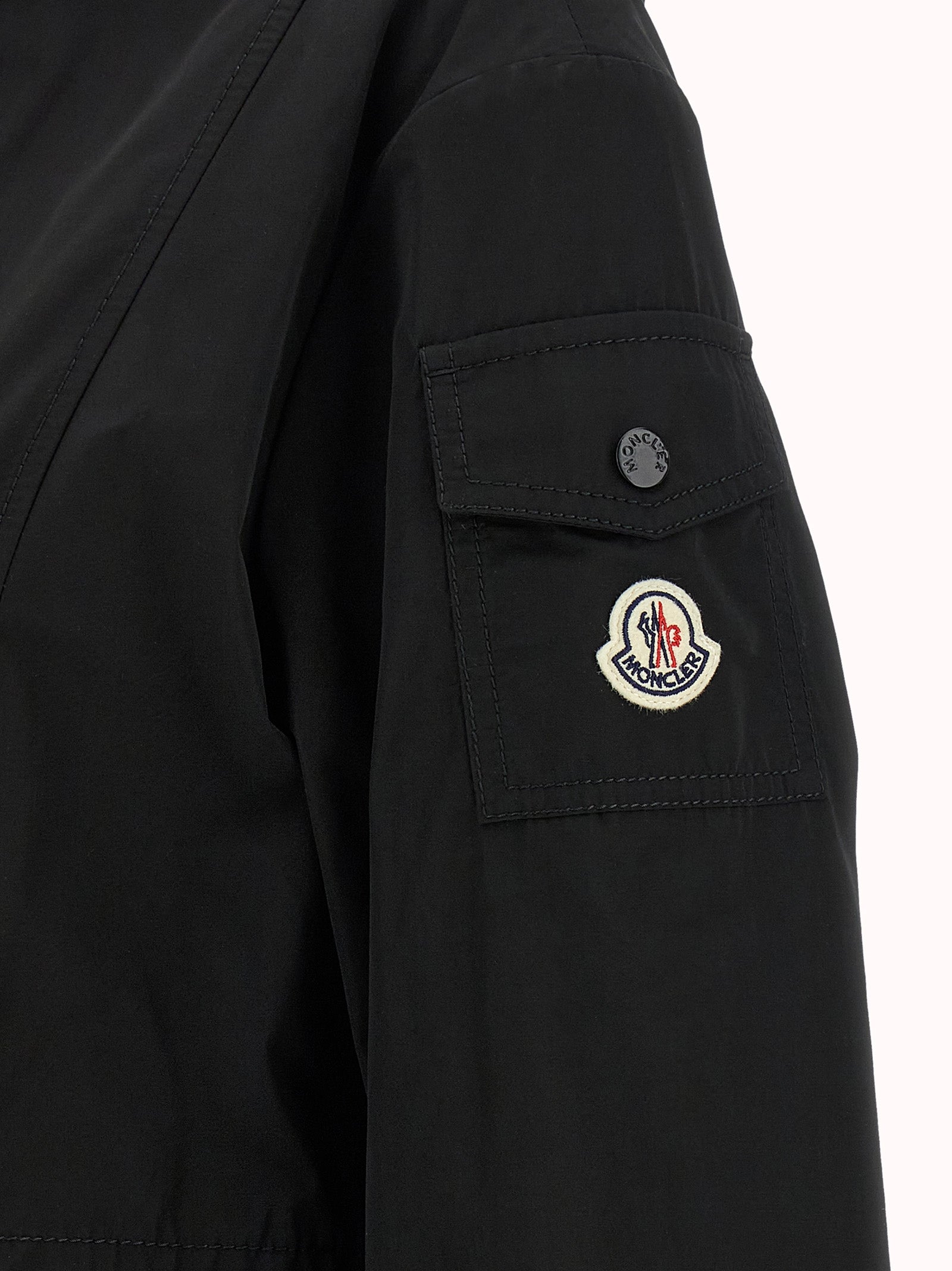 Moncler Black Polyester Parka