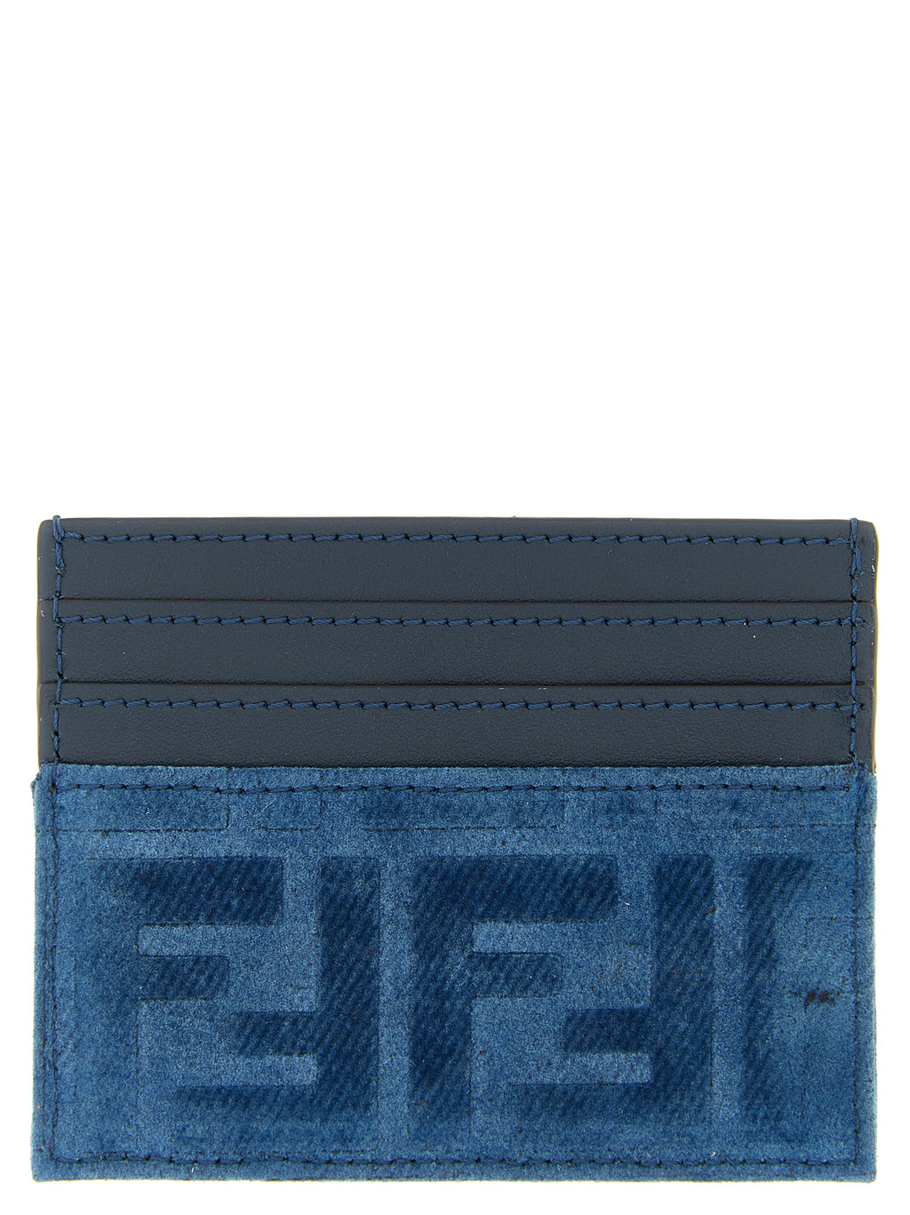 Fendi Blue Cotton Cardholder