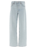Agolde Blue Cotton Relaxed Fit Jeans