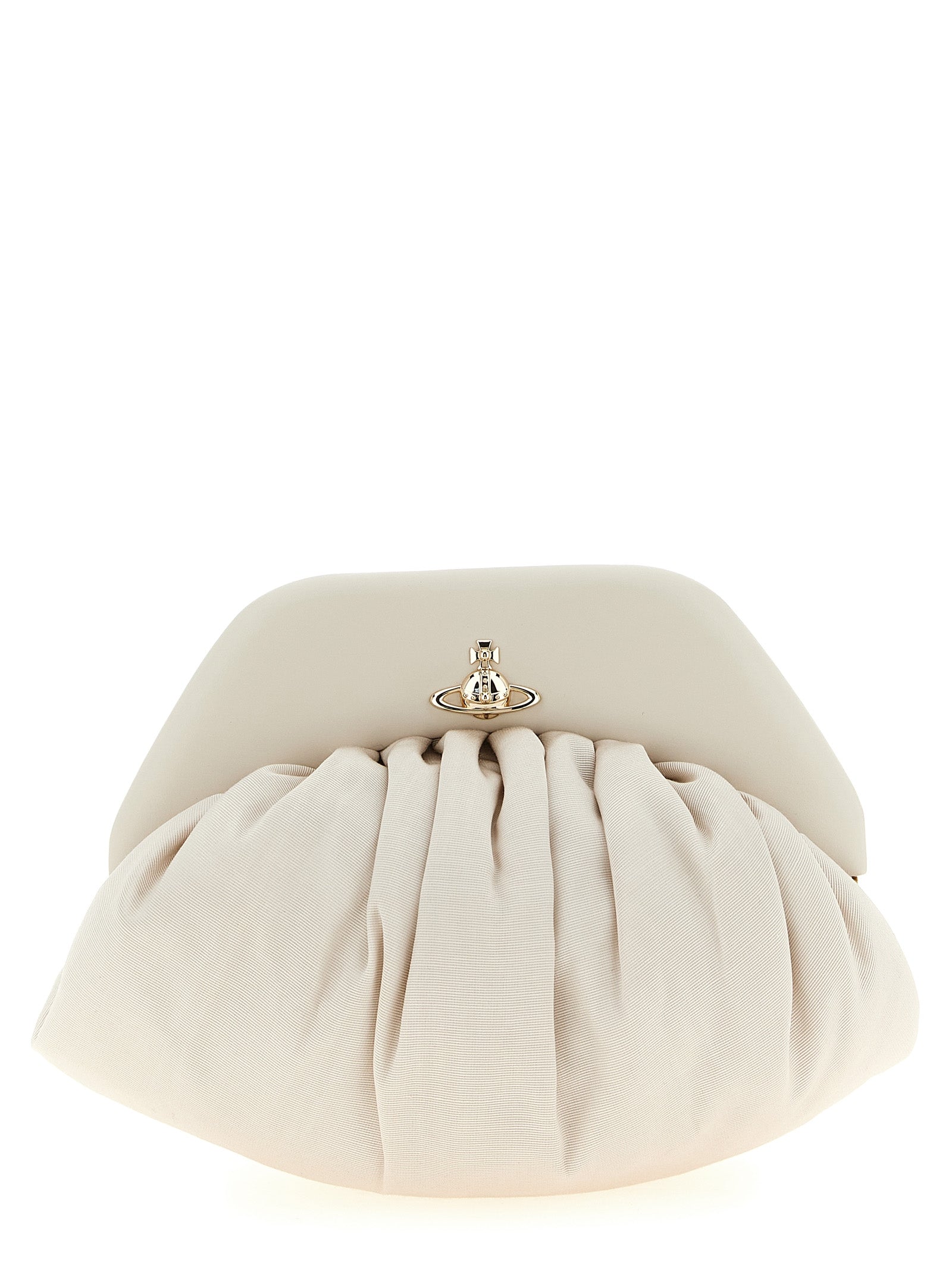 Vivienne Westwood Beige Viscose Clutch Bag