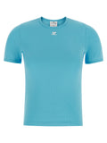 Courrèges Blue Cotton T-Shirt