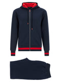 Kiton Blue Cotton Sweatsuit