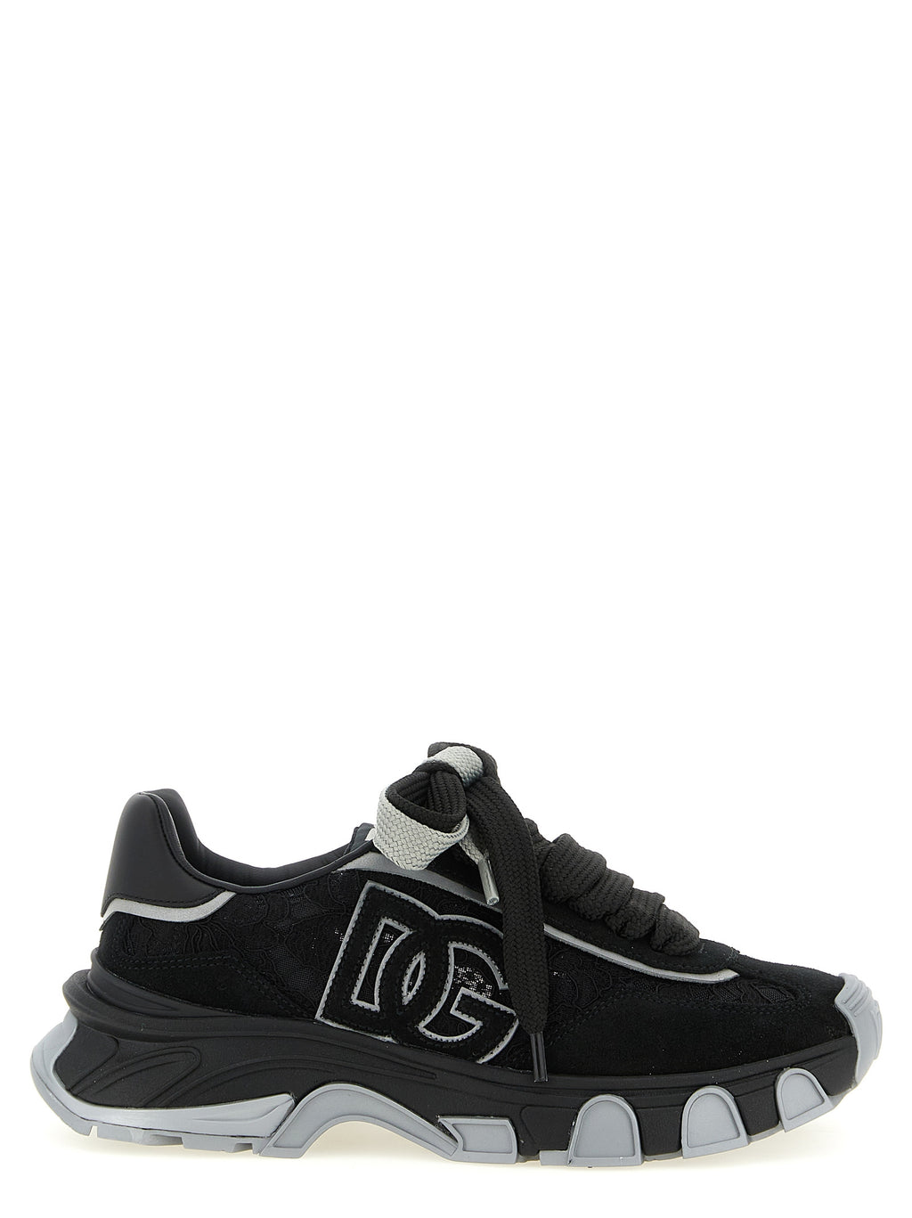 Dolce & Gabbana Black Polyamide Athletic Sneakers