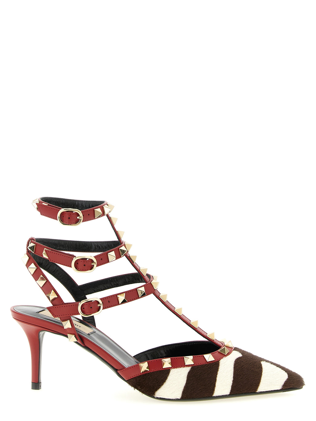 Valentino Garavani Multicolor Calfskin Mid Heel Pumps
