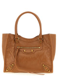 Balenciaga Brown Lamb Leather Tote Bag