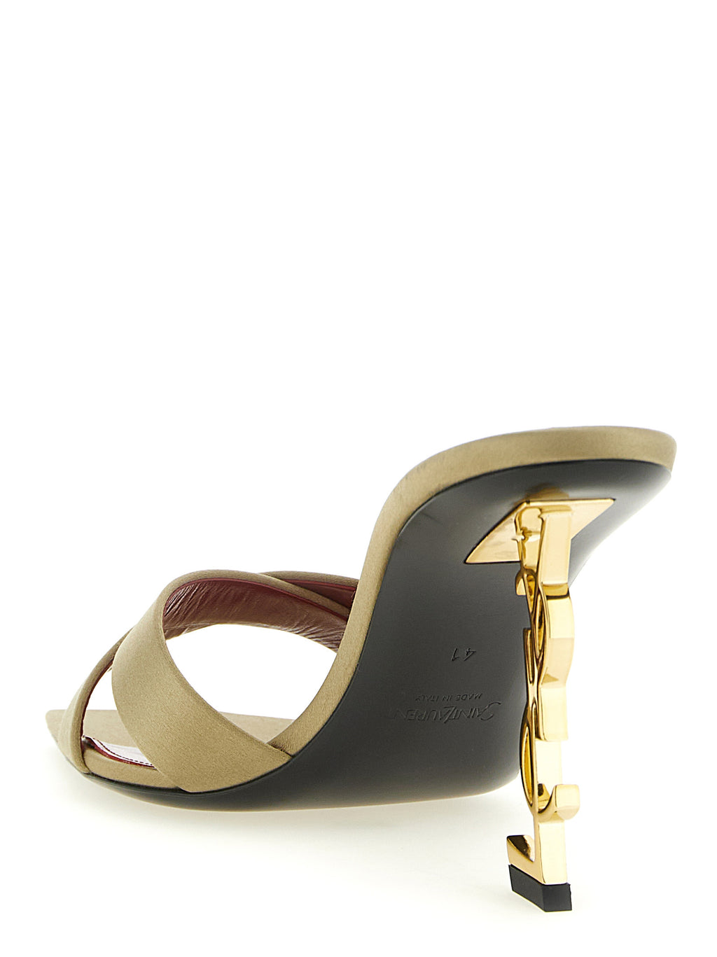 Saint Laurent Bicolor Viscose Stiletto Heel Sandals