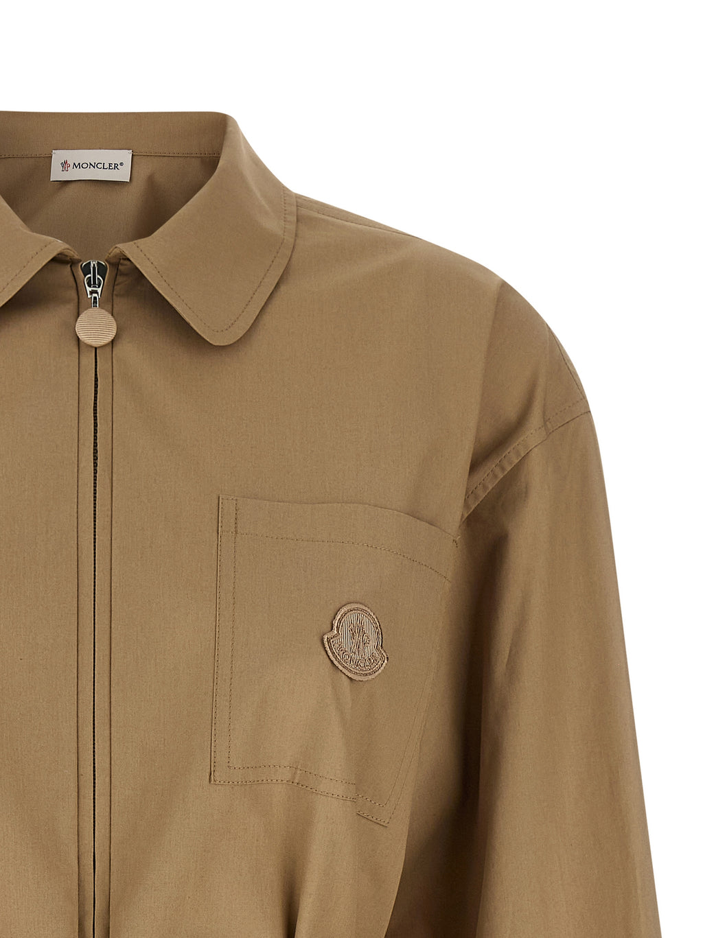 Moncler Beige Cotton Full-Length Jacket