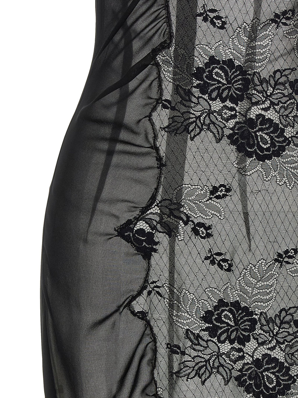 The Attico Black Cotton Midi Dress