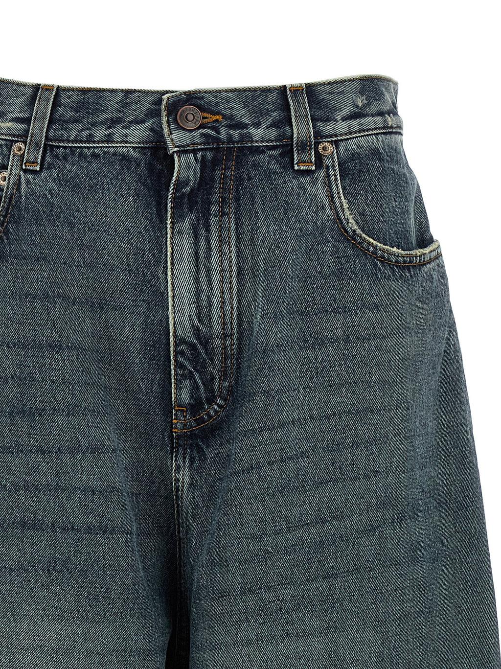 Balenciaga Blue Cotton Relaxed Fit Jeans