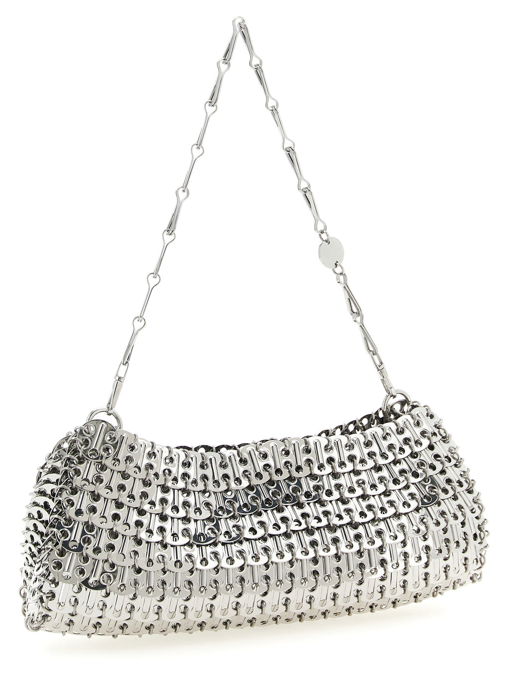 Paco Rabanne Silver Brass Clutch Bag
