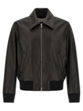 Ami Paris Black Lamb Leather Leather Jacket