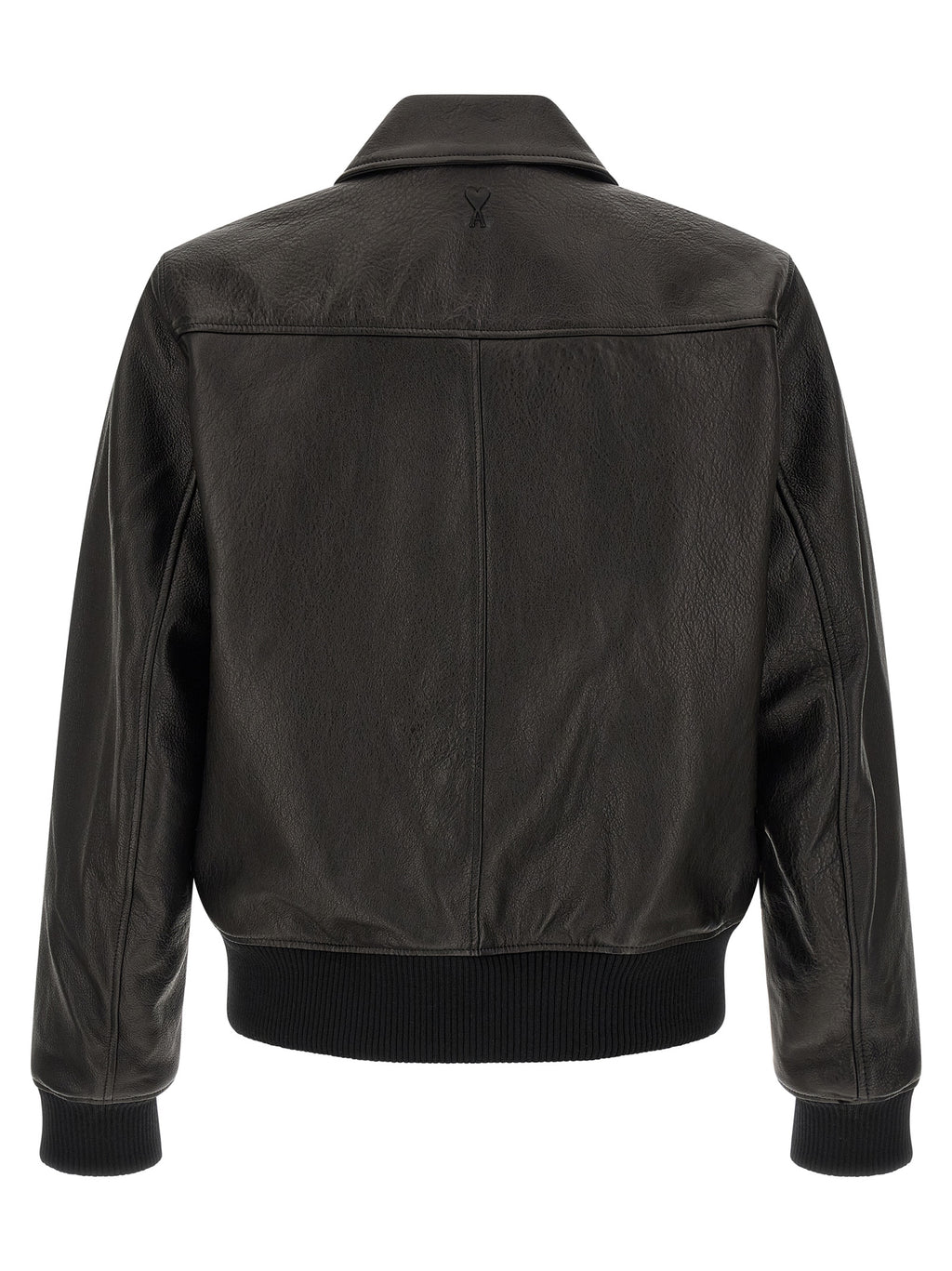 Ami Paris Black Lamb Leather Leather Jacket