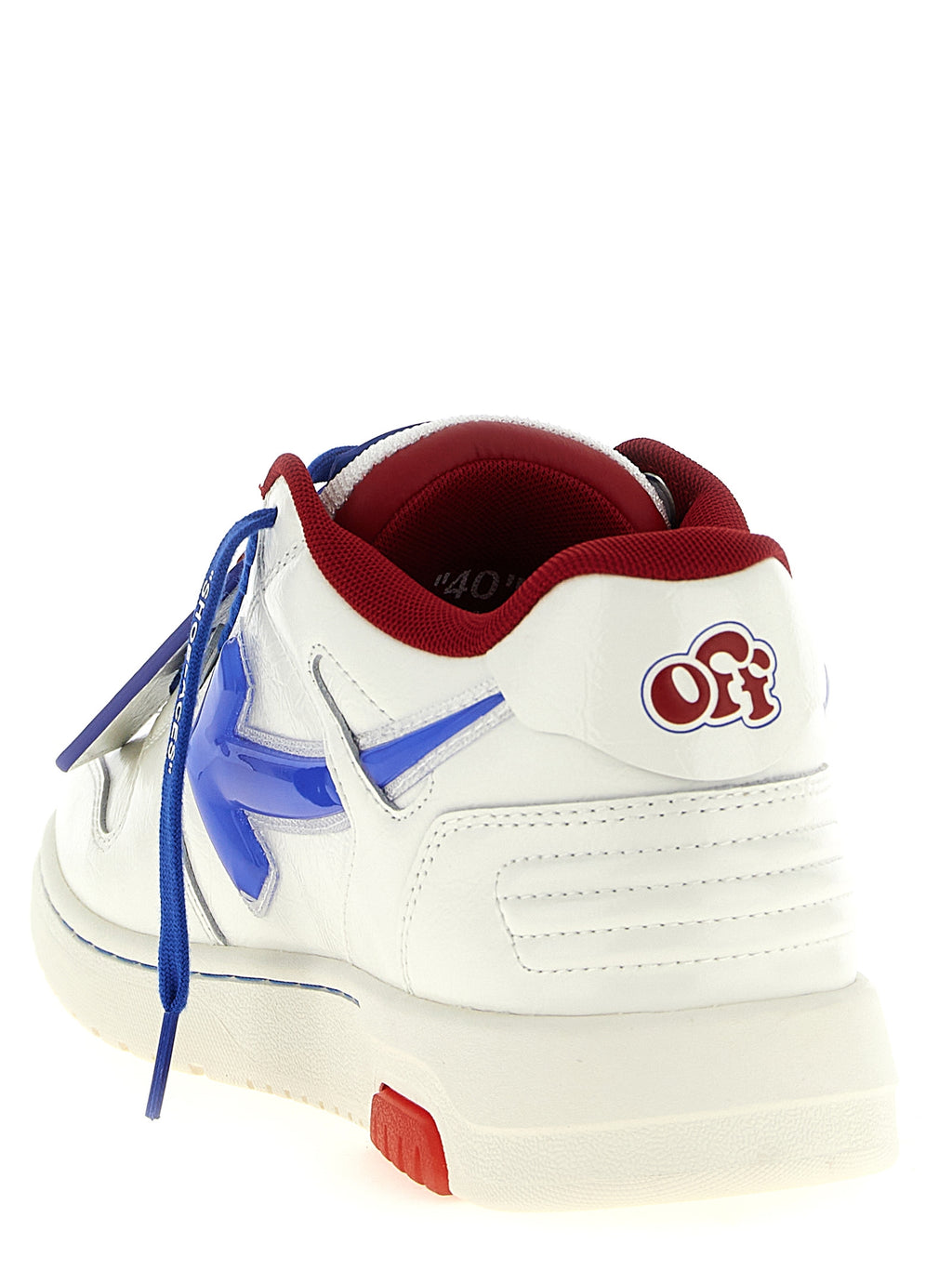 Off-White Blue Leather Athletic Sneakers