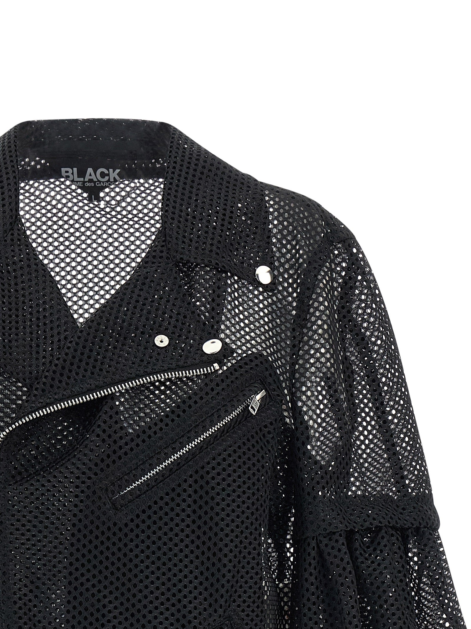 Comme Des Garçons Black Polyester Biker Jacket