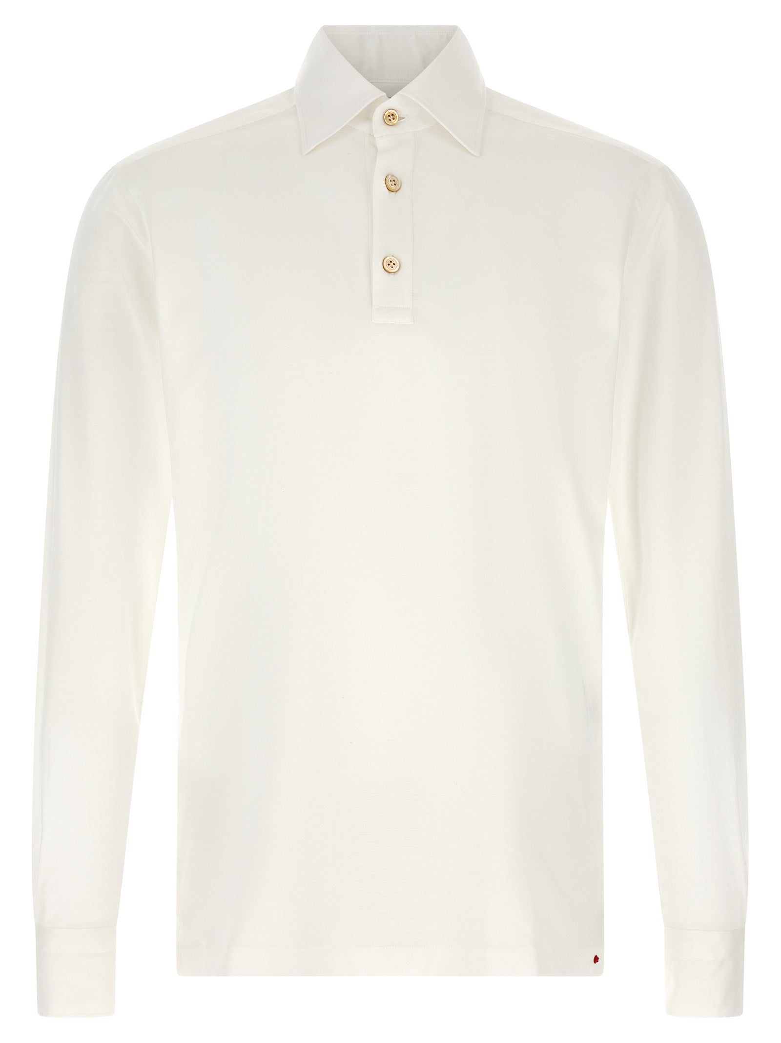 Kiton White Cotton Polo Shirt