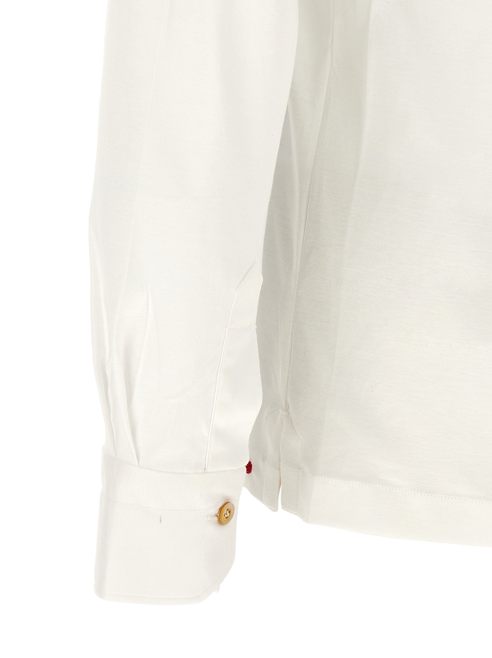 Kiton White Cotton Polo Shirt