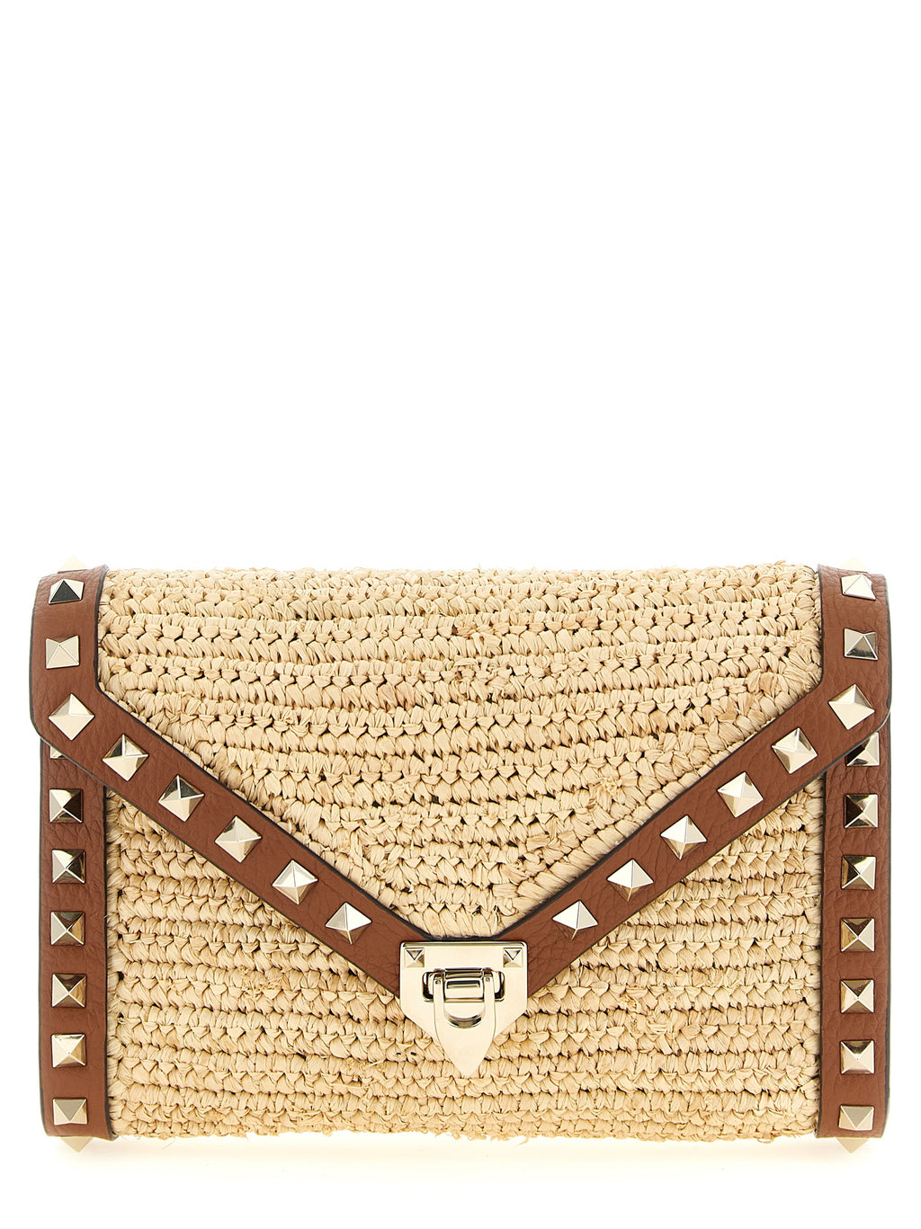 Valentino Garavani Beige Straw Crossbody Bag