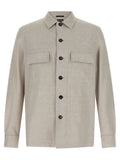 ZEGNA Gray Linen Blouse