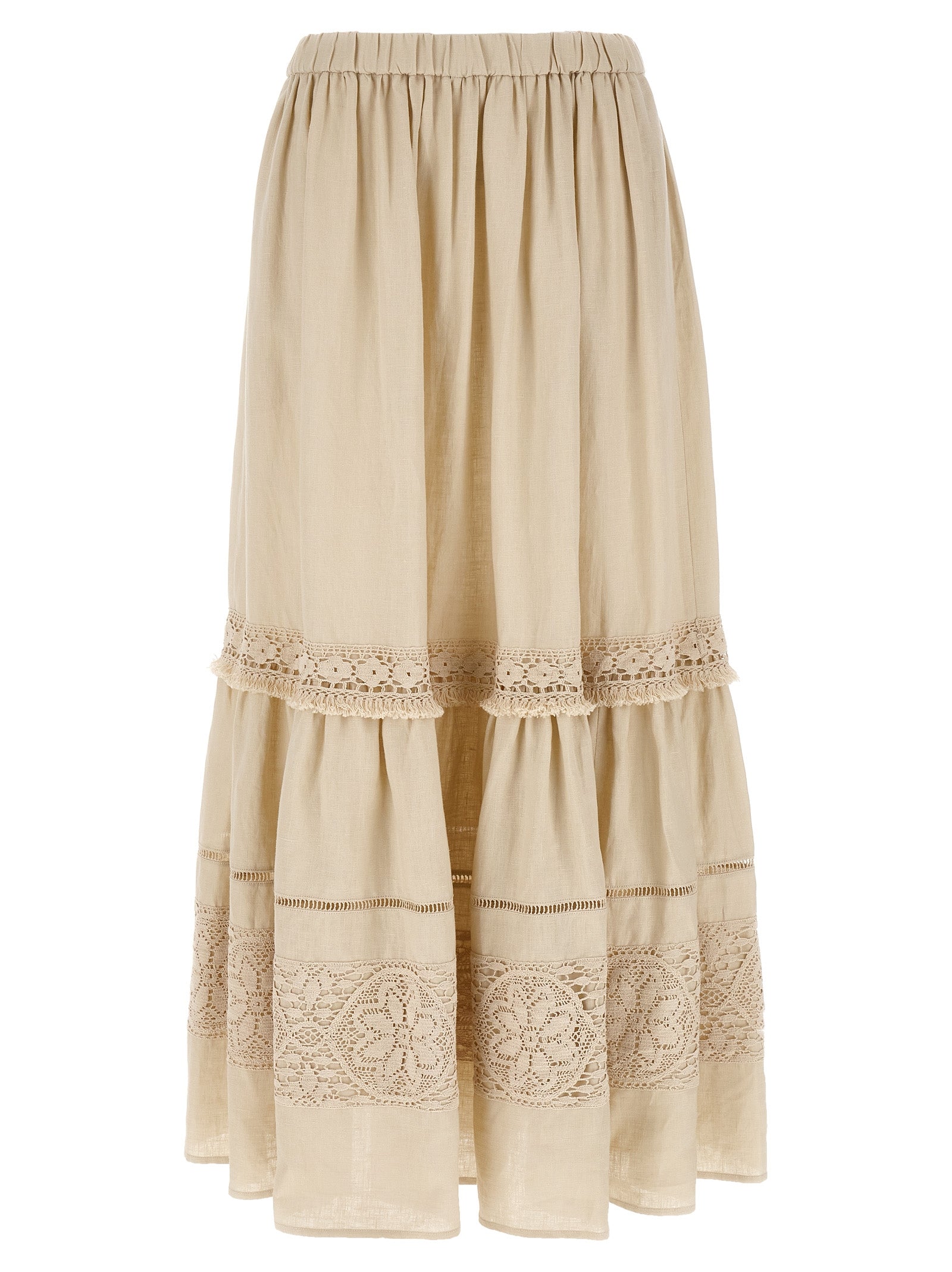 Max Mara Beige Linen Mini Skirt