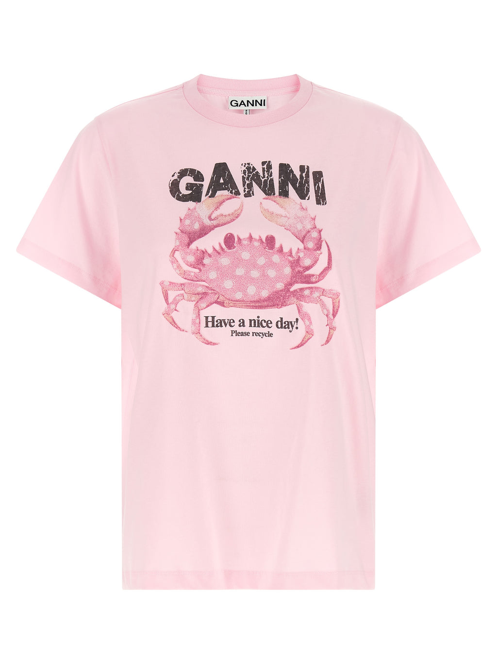 Ganni Multicolor Organic Cotton T-Shirt