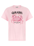 Ganni Multicolor Organic Cotton T-Shirt
