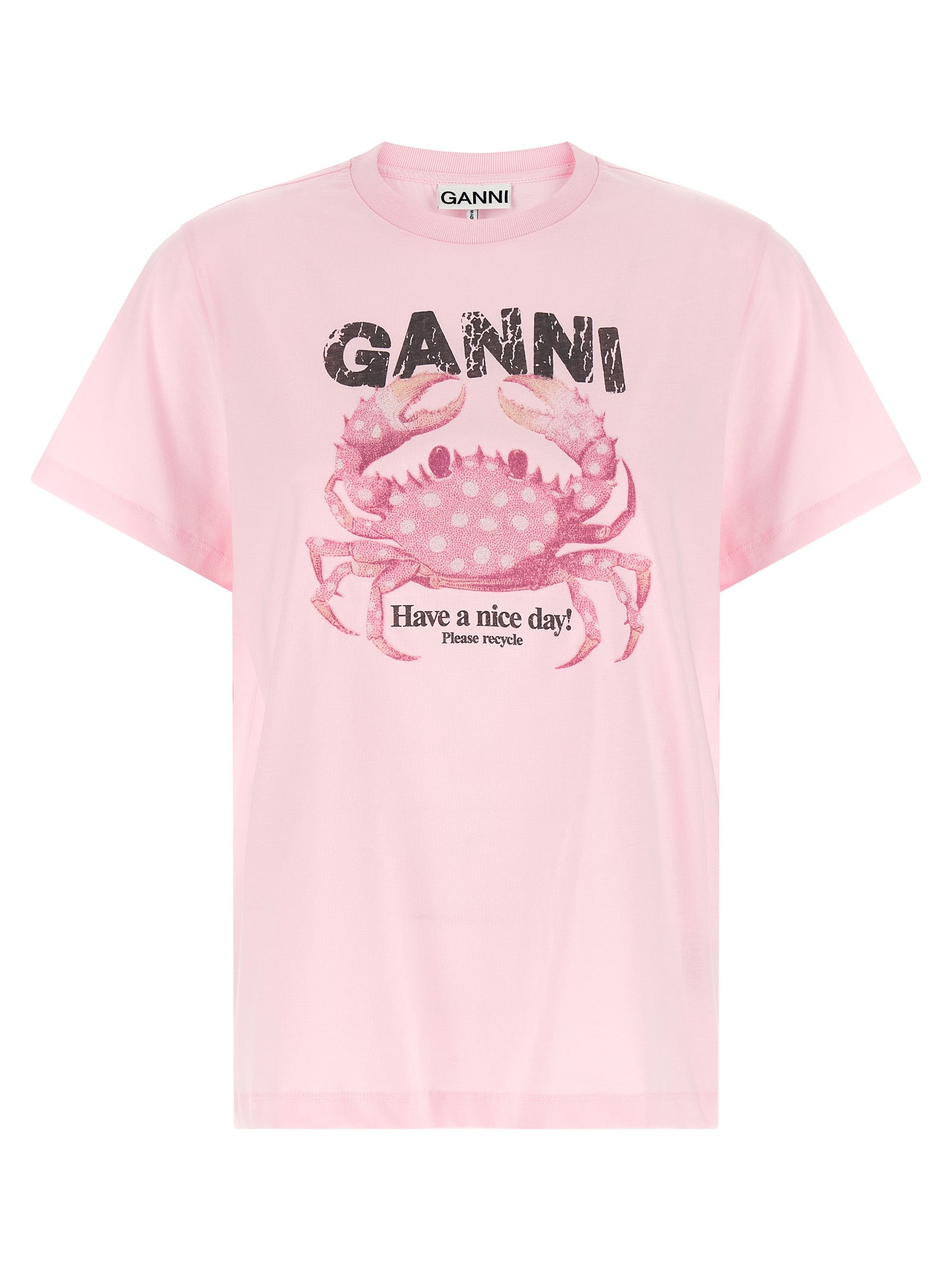 Ganni Multicolor Organic Cotton T-Shirt