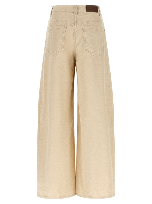 Brunello Cucinelli Beige Cotton Casual Pants