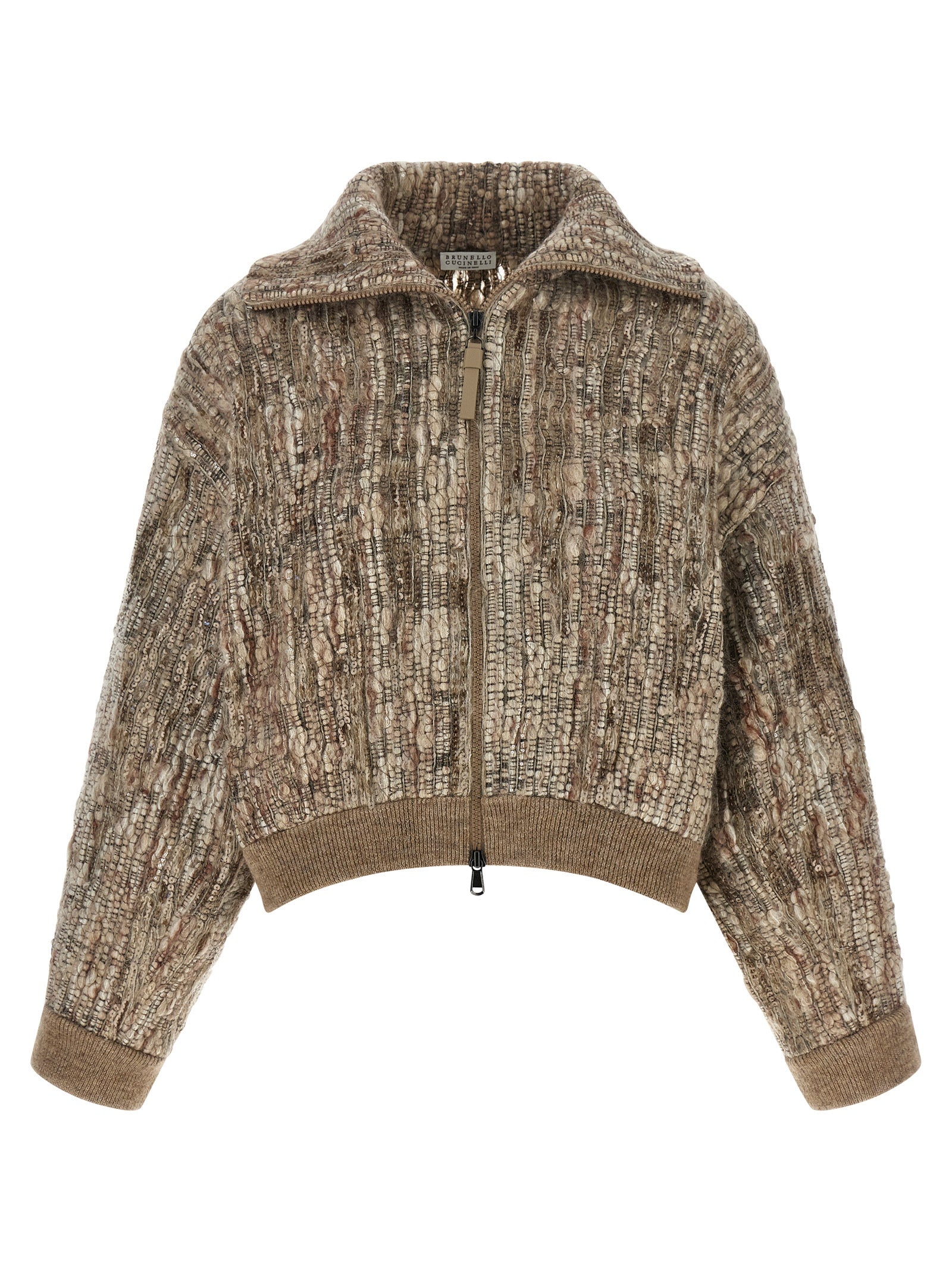 Brunello Cucinelli Beige Wool Cardigan