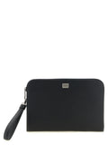 Dolce & Gabbana Black Calfskin Clutch Bag