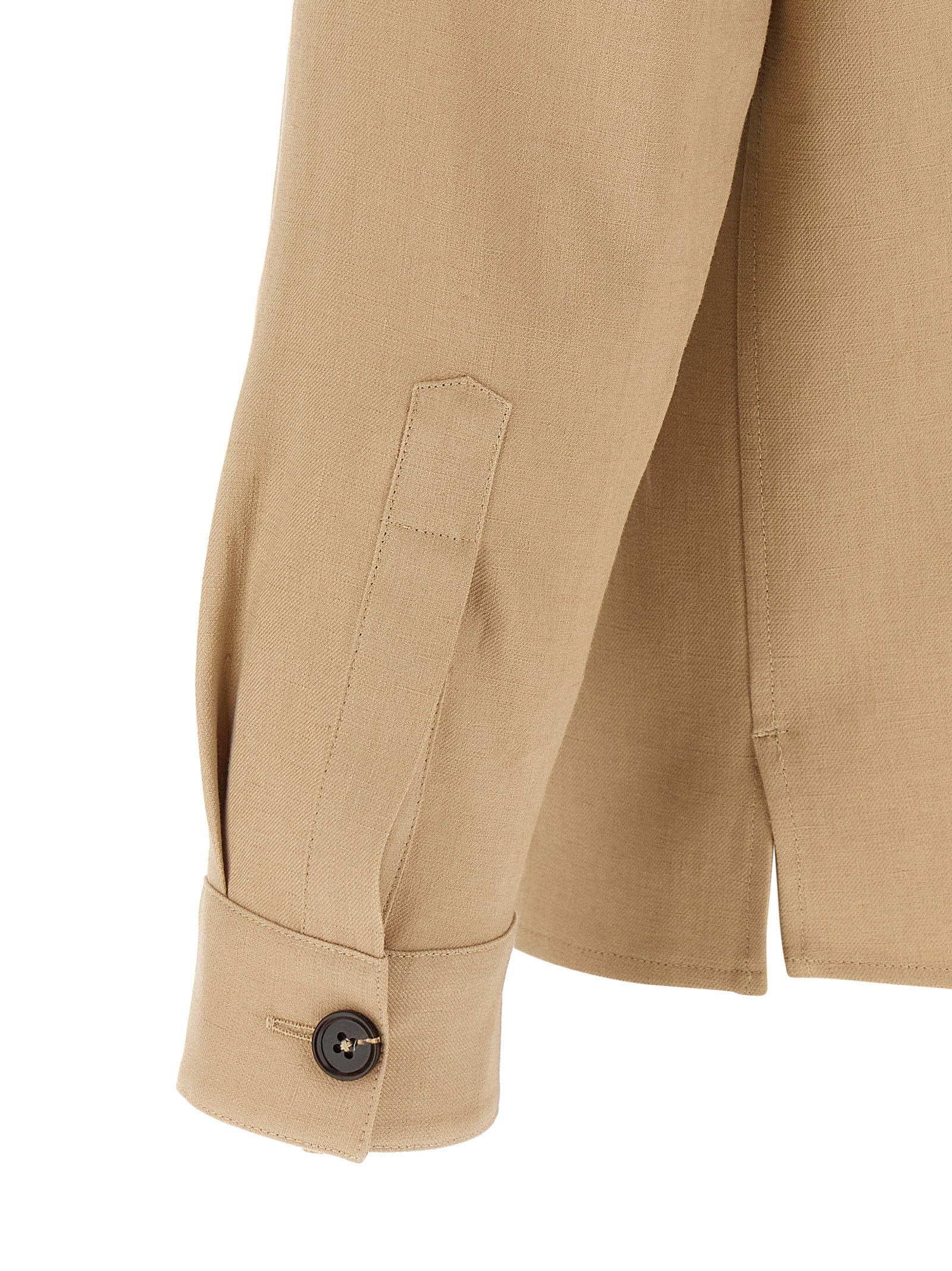 ZEGNA Beige Linen Blouse