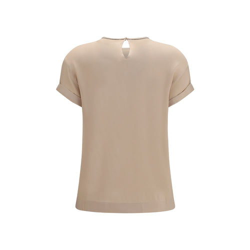 Brunello Cucinelli Beige Elastane Blouse