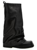 The Attico Black Calfskin Over The Knee