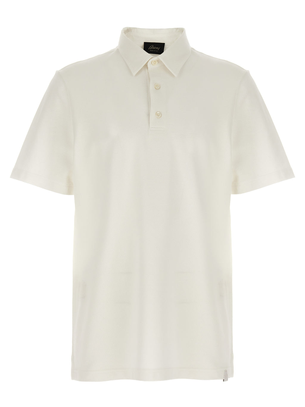 Brioni White Cotton Polo Shirt