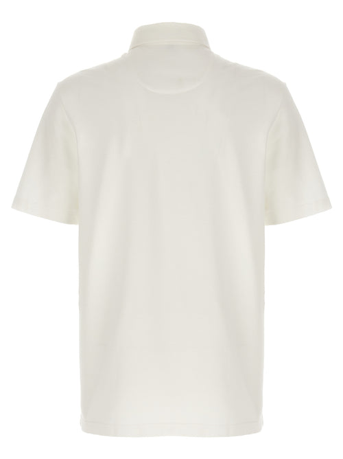 Brioni White Cotton Polo Shirt