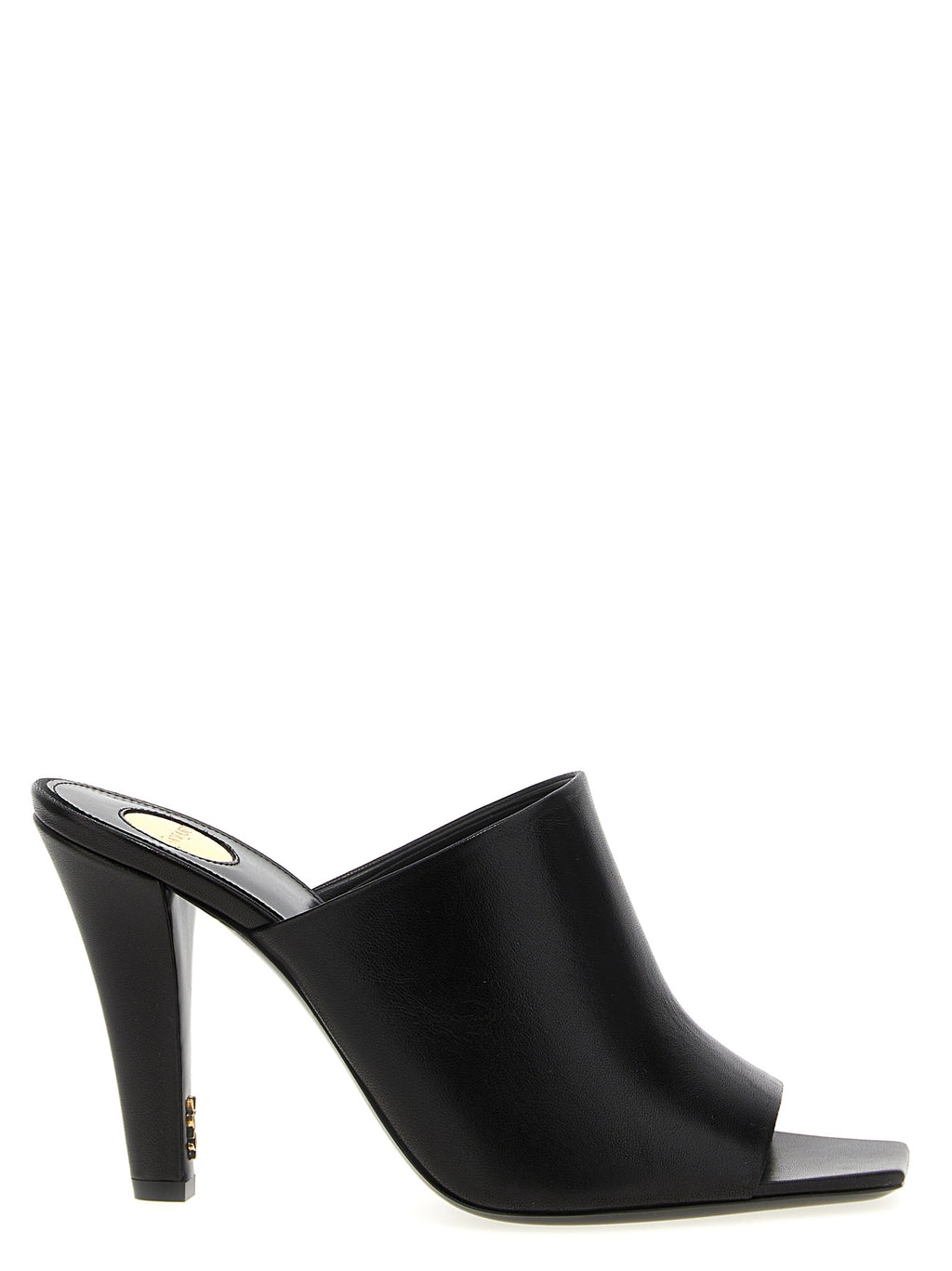 Saint Laurent Black Leather Stiletto Heel Sandals
