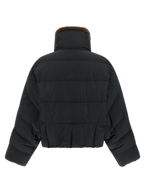 Brunello Cucinelli Black Cotton Full-Length Jacket