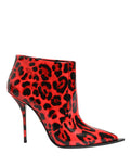 Dolce & Gabbana Rote Leopard Cardinale Stiefeletten