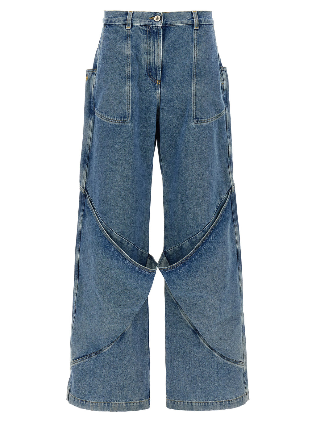 The Attico Blue Cotton Jeans Denim