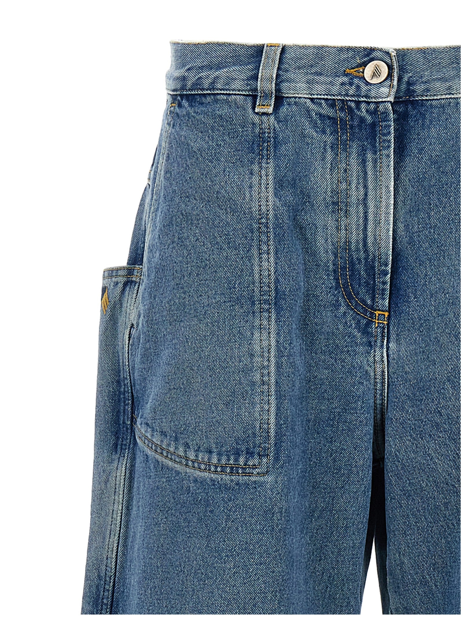 The Attico Blue Cotton Jeans Denim