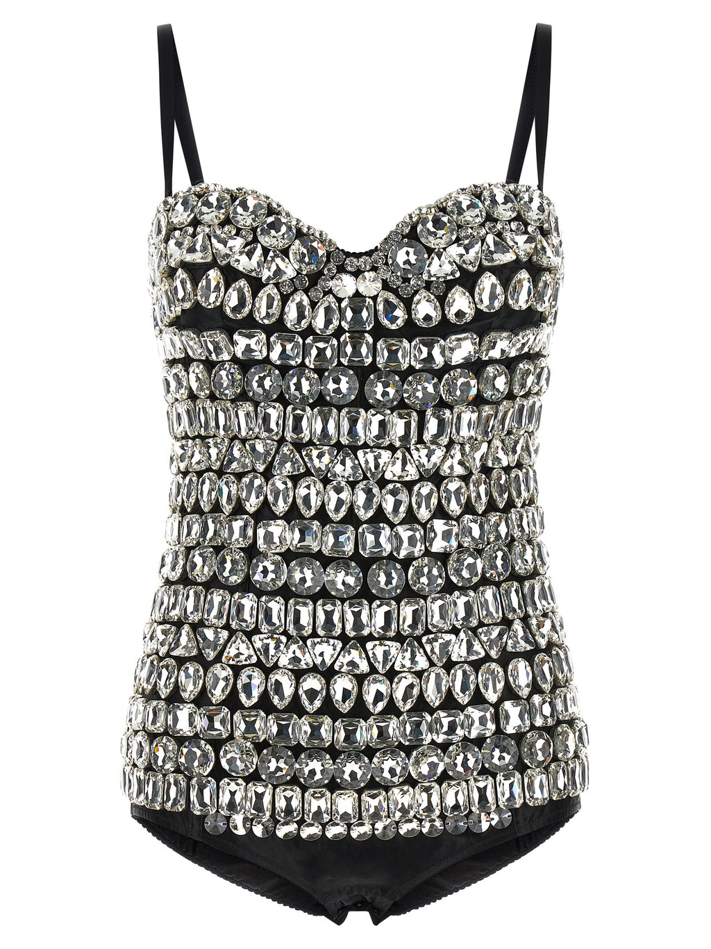 Dolce & Gabbana Silver Polyamide Bodysuit