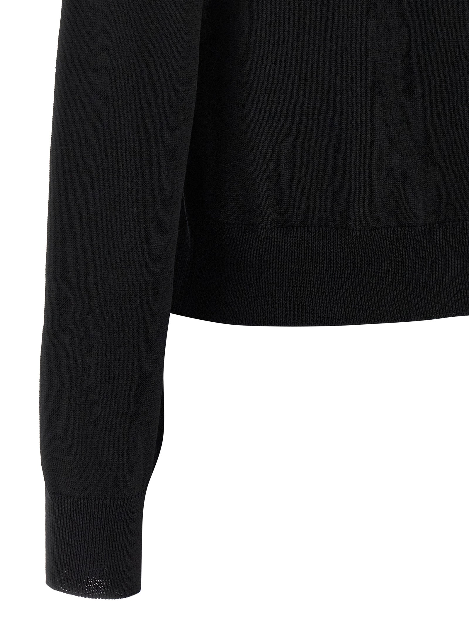 Maison Kitsuné Black Virgin Wool Cardigan