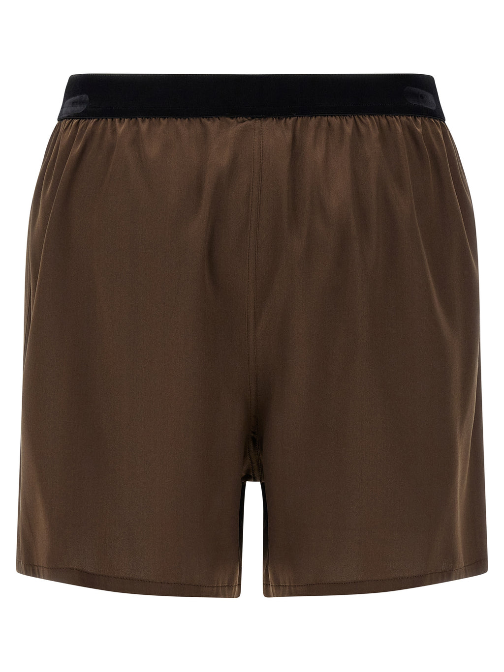 Tom Ford Brown Silk Bermuda Shorts