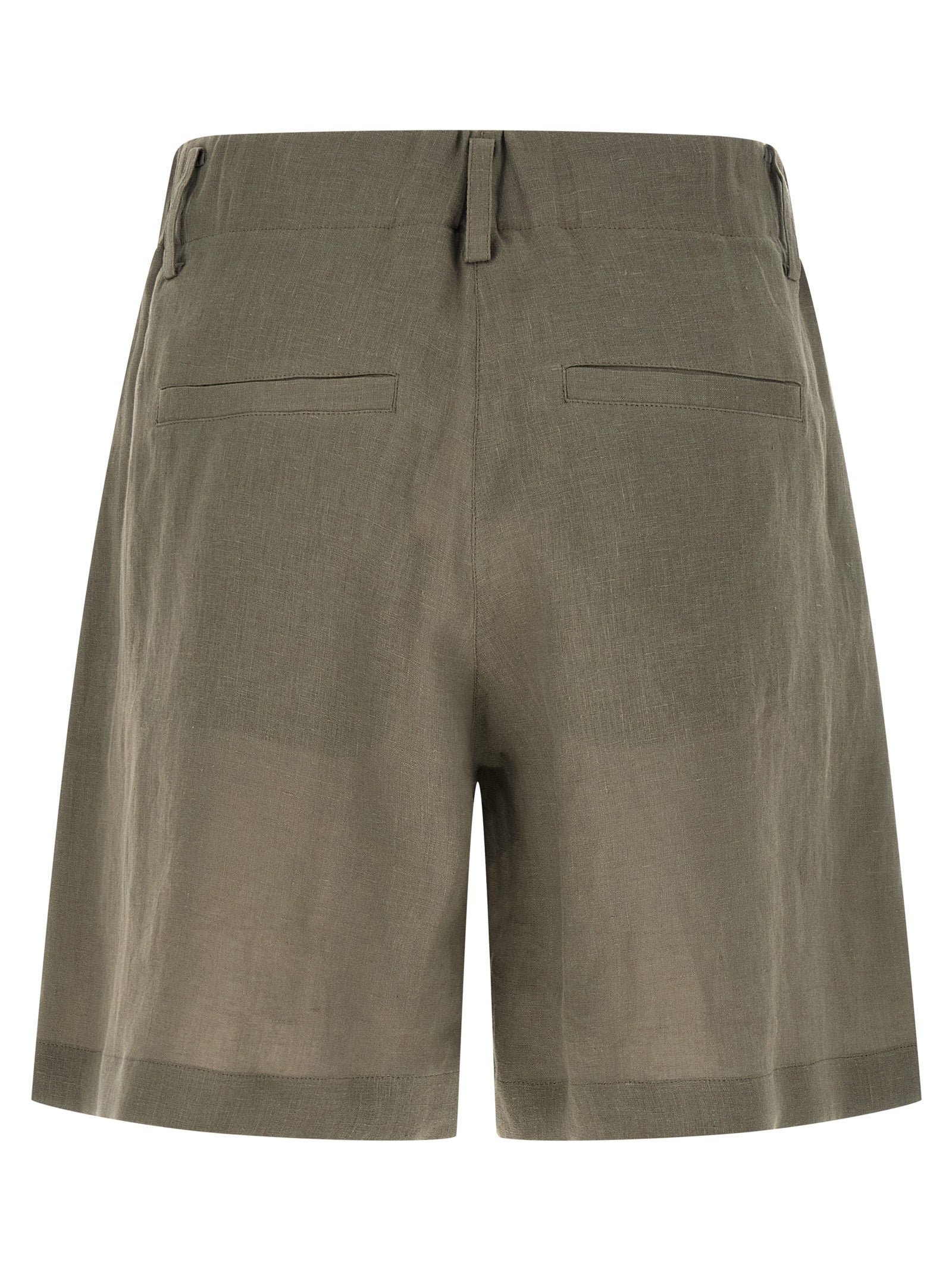 Brunello Cucinelli Bicolor Linen Bermuda Shorts