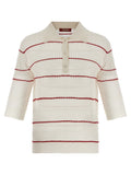 Max Mara White Silk Polo Shirt