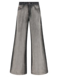 Diesel Gray Cotton Flared Jeans