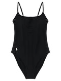 Polo Ralph Lauren Black Nylon One-Piece Swimsuit